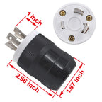 NEMA L6-30P Plug 3 Wire 30A 250V for L6-30R Outlets