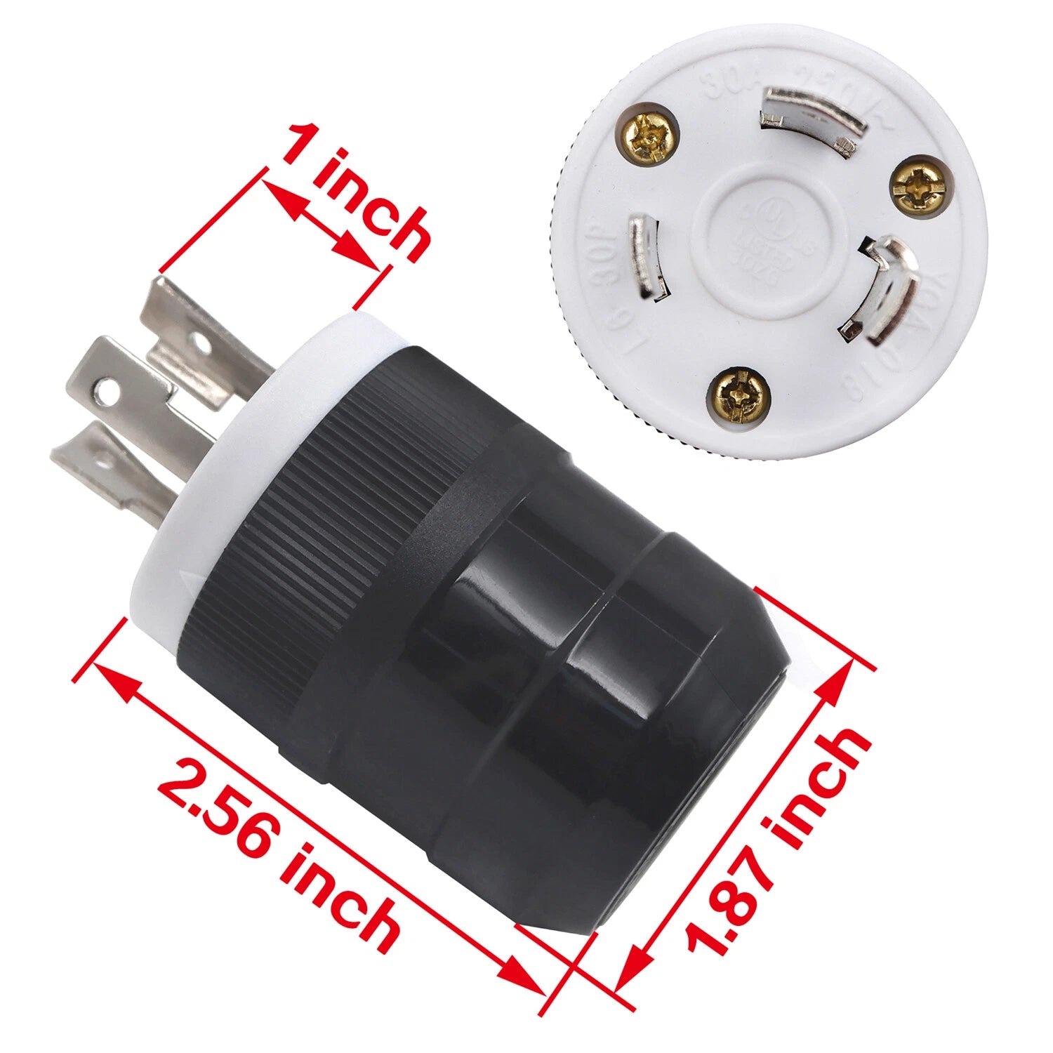 NEMA L6-30P Plug 3 Wire 30A 250V for L6-30R Outlets