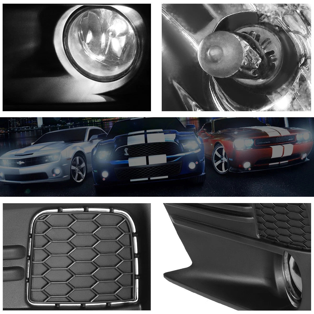 Fog Light Set for Subaru WRX (2018–2019) - Clear Lens, Bezel, Wiring, Switch