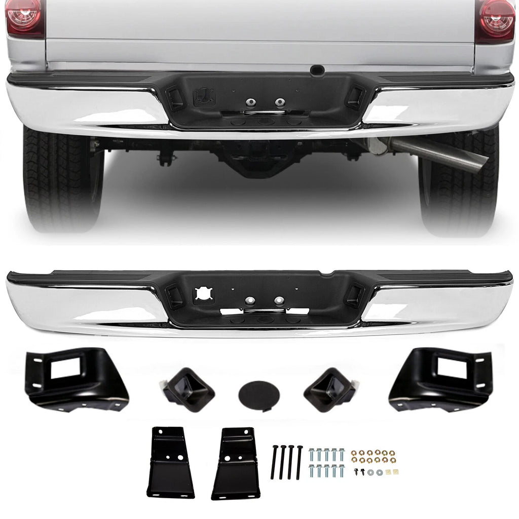 Chrome Rear Step Bumper Assembly for Dodge Ram 1500/2500/3500 (2002-2008)