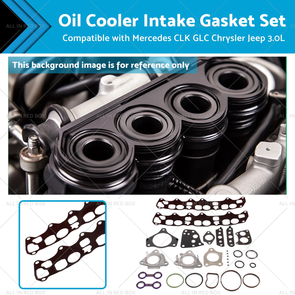 Oil Cooler Intake Gasket Set for Mercedes CLK GLC Chrysler Jeep (3.0L)