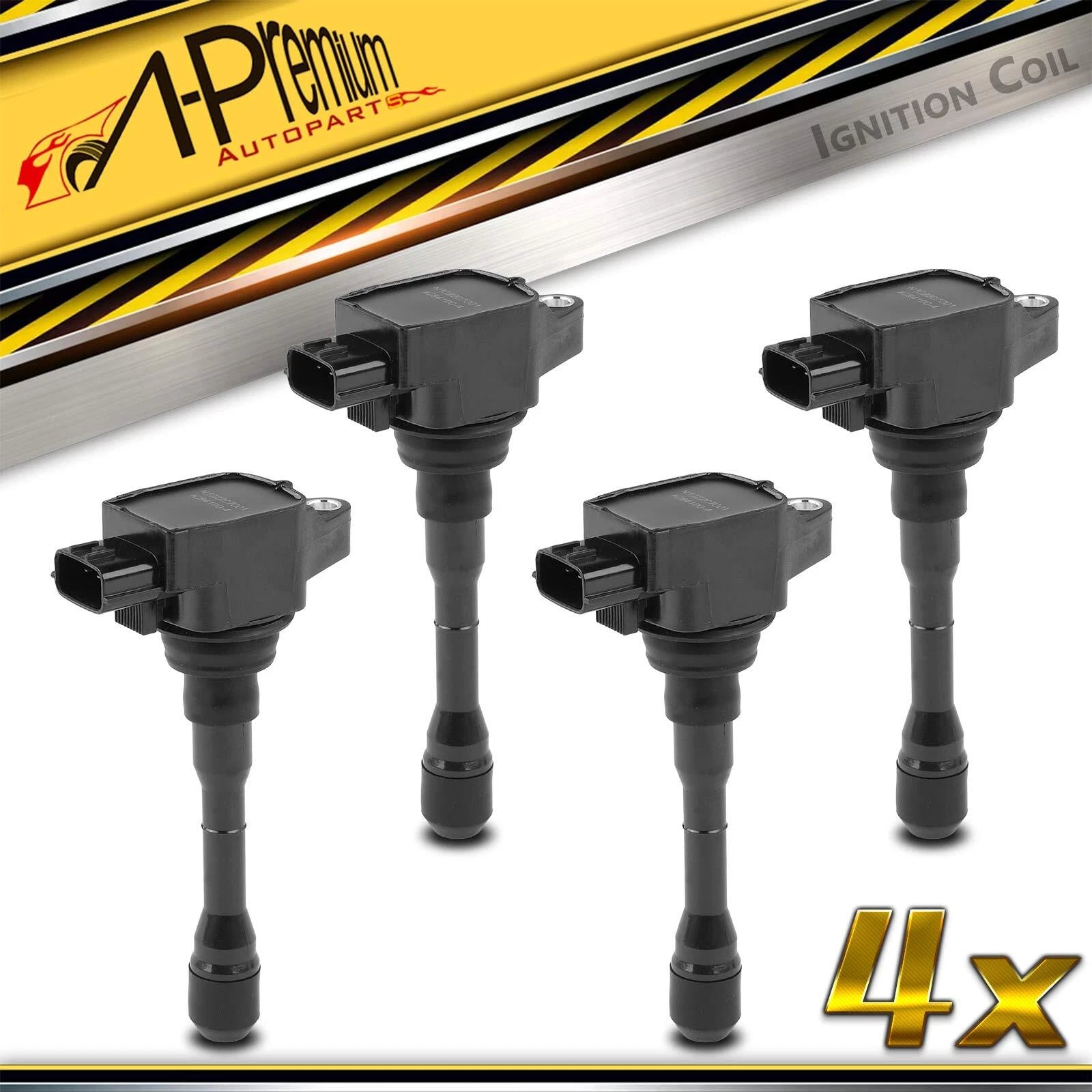 Set of 4 Ignition Coils for Nissan Altima (2019–2021) INFINITI QX50 (2019–2023)