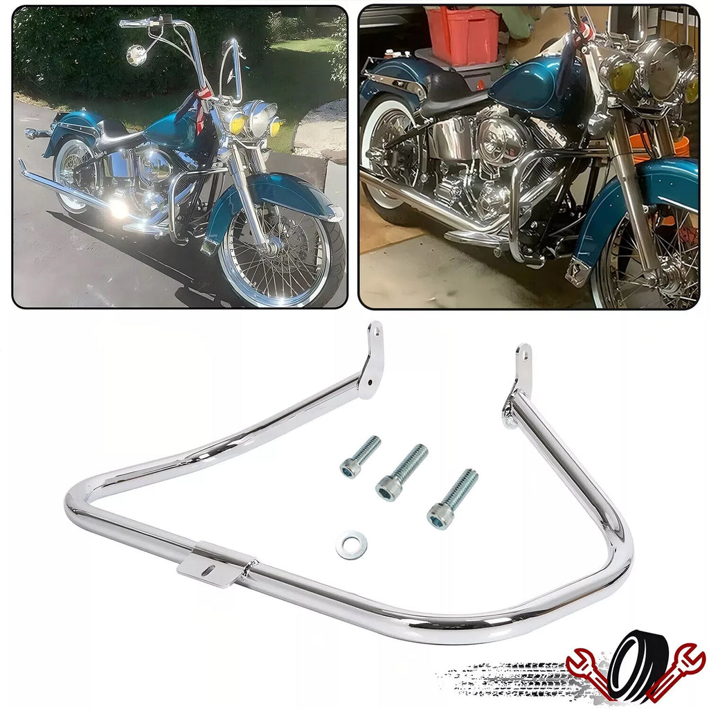 Chrome Engine Guard Crash Bar for Harley Heritage Softail FatBoy (2000–2017)