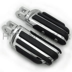Chrome Rubber Pilot Footpeg Footrest for Harley FXBB FXBR FXBRS FXLR (2018–2023)