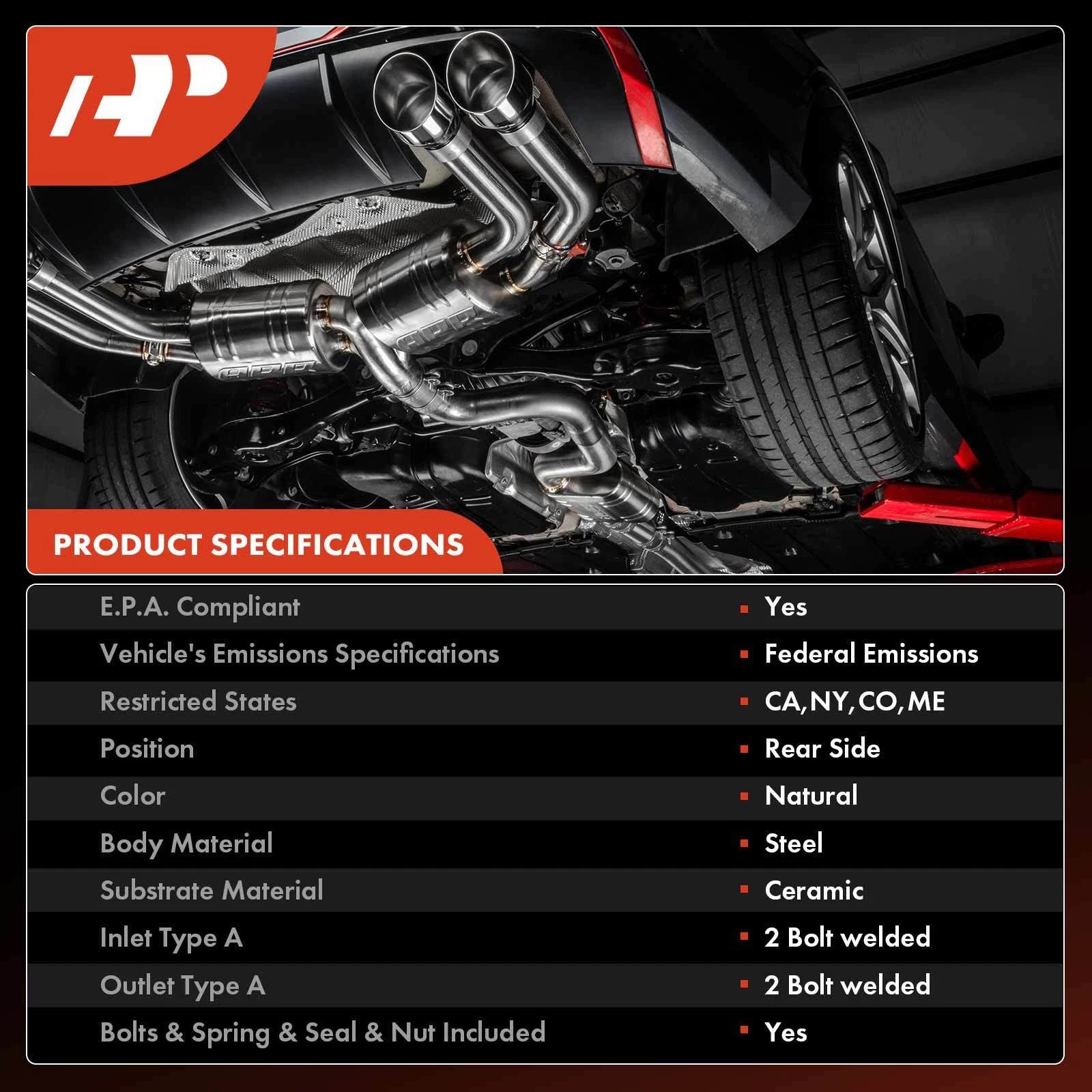 Rear Catalytic Converter for Nissan Juke (2011-2017)