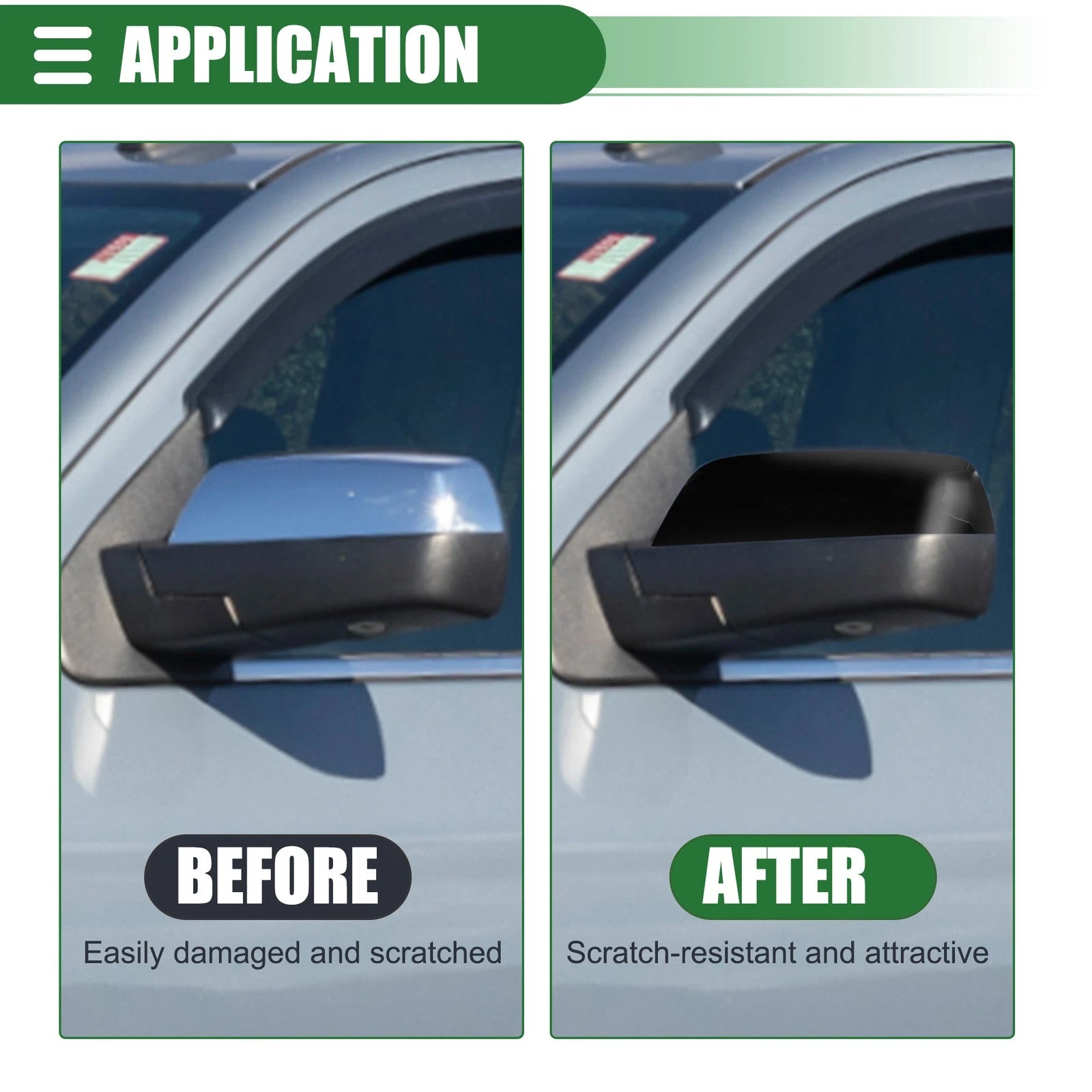 Left Rearview Mirror Cap for Chevrolet Silverado 1500 (No. 84830450) Gloss Black