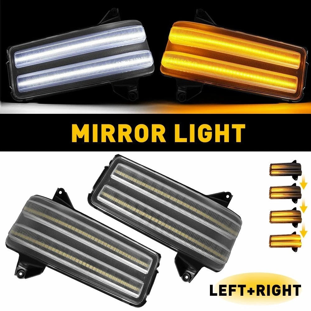 2X LED Sequential Side Mirror Turn Signal Lights for Chevy Silverado (2020–2024)