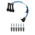 Set of 6 Denso Iridium Spark Plugs & NGK 5mm Wire Set for GS300 IS300 SC300 Supra (1992–2005)