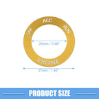 Engine Start Button Sticker for Dodge Charger Challenger (2015–2023) - Aluminum Gold Tone