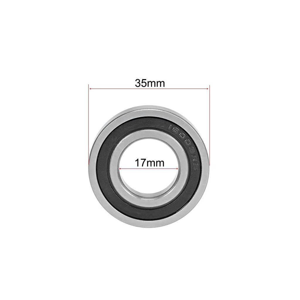 Set of 2 Ball Bearings 16003-2RS for 17x35x8mm Applications