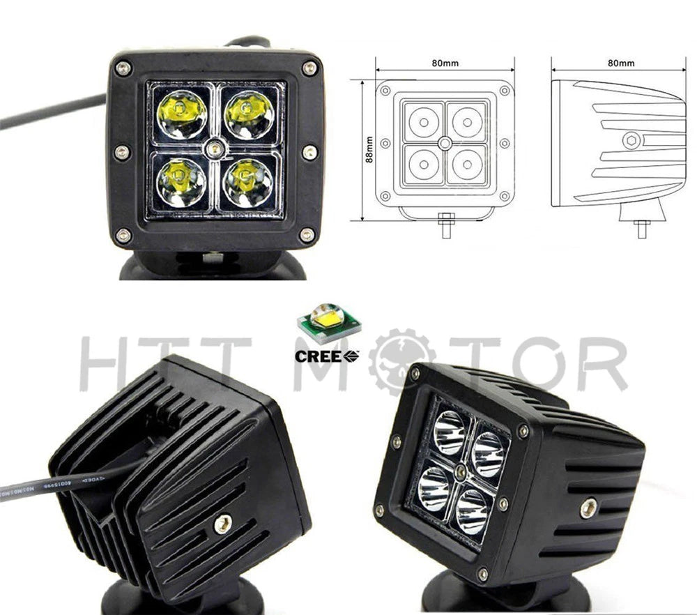 CREE LED Pod Foglight Bracket Wire for Chevrolet Silverado 2500 3500 (2007–2014)