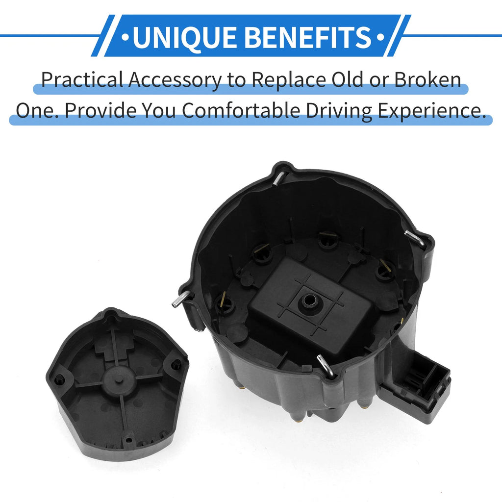 Distributor Cap Kit for Chevy GM SBC BBC 305 327 350 396 (Black)