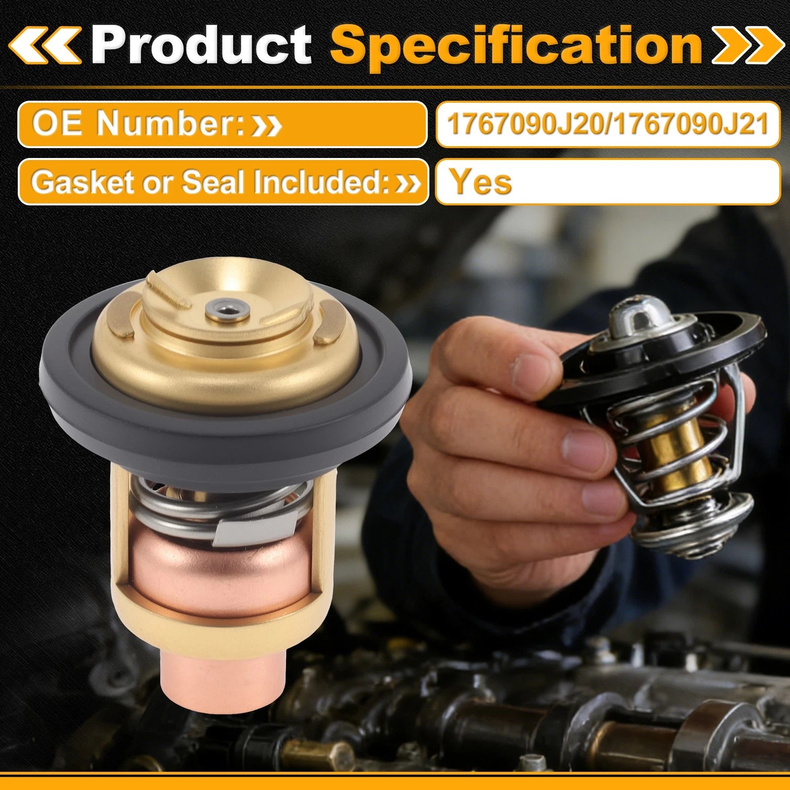 Engine Coolant Thermostat 1767090J20 for Suzuki PRESENTDF100A/115A/140A (2013–2020)