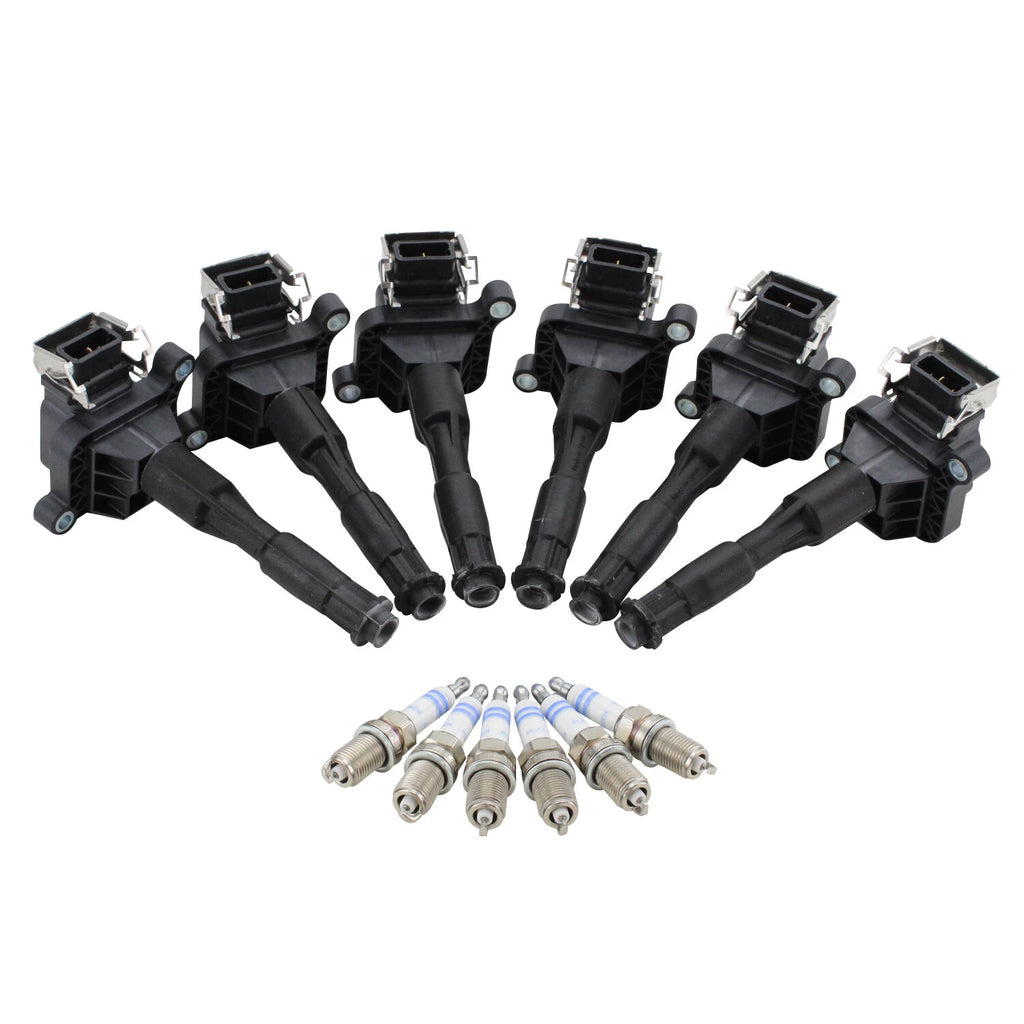 Set of 6 Ignition Coils & 6 Spark Plugs for BMW 2.8 L6 M52 (1995–2000)