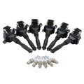Set of 6 Ignition Coils & 6 Spark Plugs for BMW 2.8 L6 M52 (1995–2000)