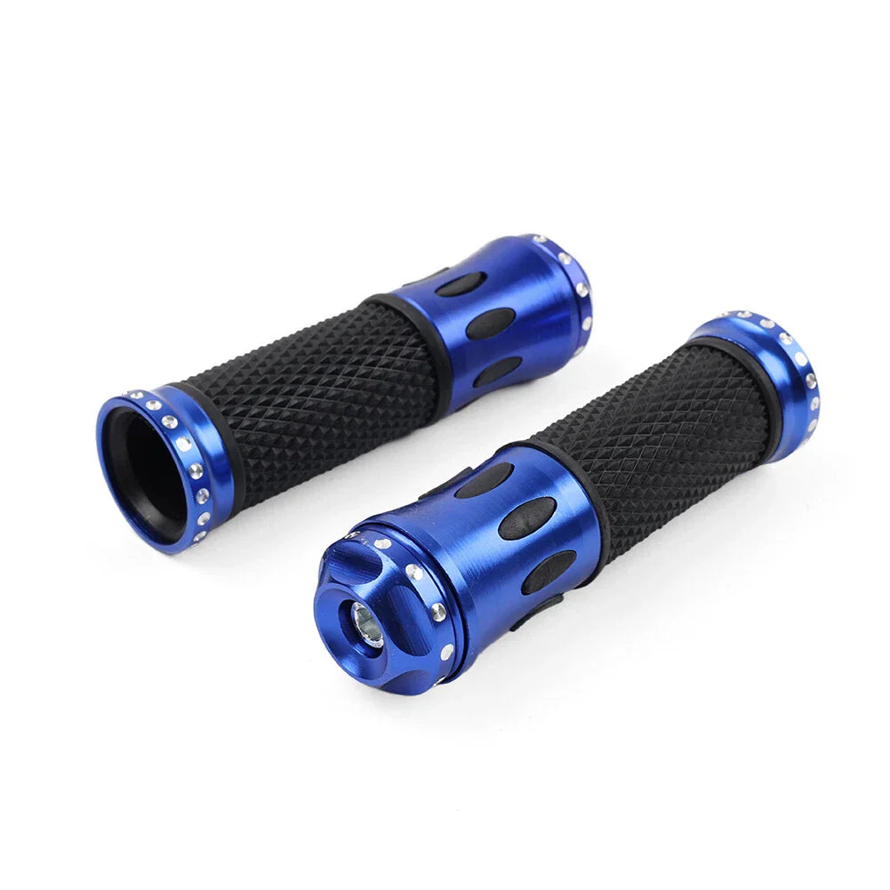 7/8" Blue Handlebar Grips for Yamaha, Honda, Suzuki