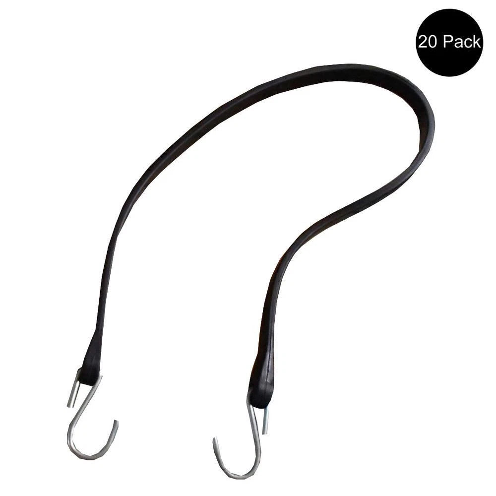 Set of 20 41" Heavy Duty Rubber Tarp Straps for Tarp Tie Downs