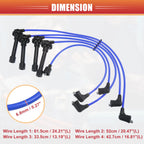 5 Pcs Spark Plug Wire Ignition Coil Cable No. 32700PT0000 for Honda Accord (1990–1994)