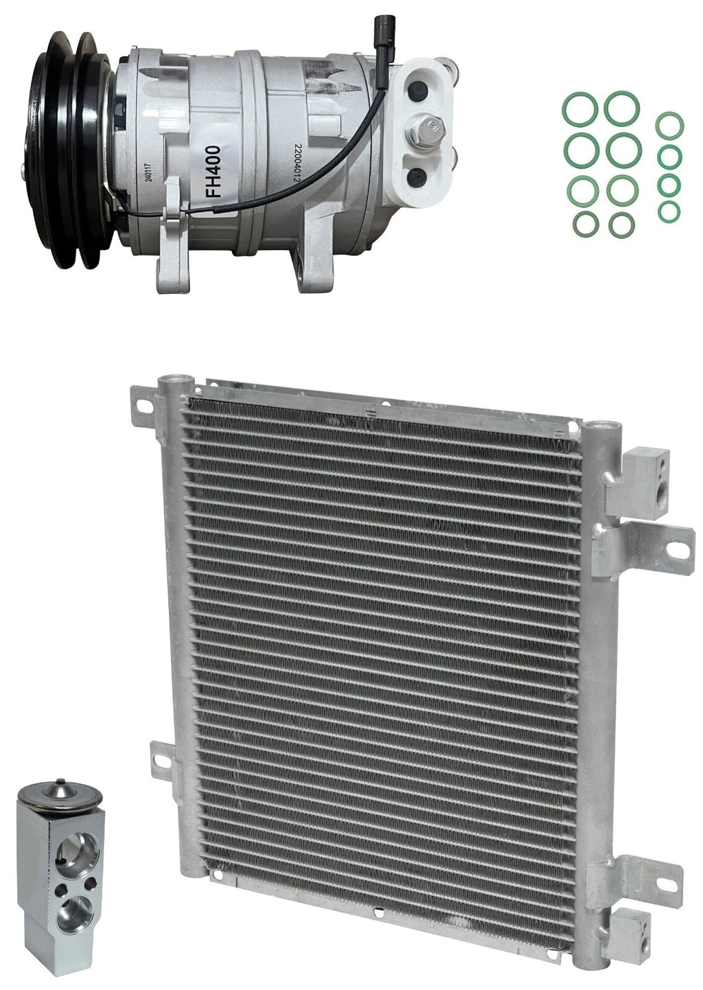 AC Compressor Kit with Condenser for Freightliner W4500 Tiltmaster (2003–2003)