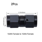 2Pcs Straight Female to Female Swivel Coupler 6AN 8AN 10AN Fitting