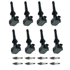 Set of 8 Ignition Coils & Spark Plugs for Land Rover LR4 Range Rover Sport (2010–2013)