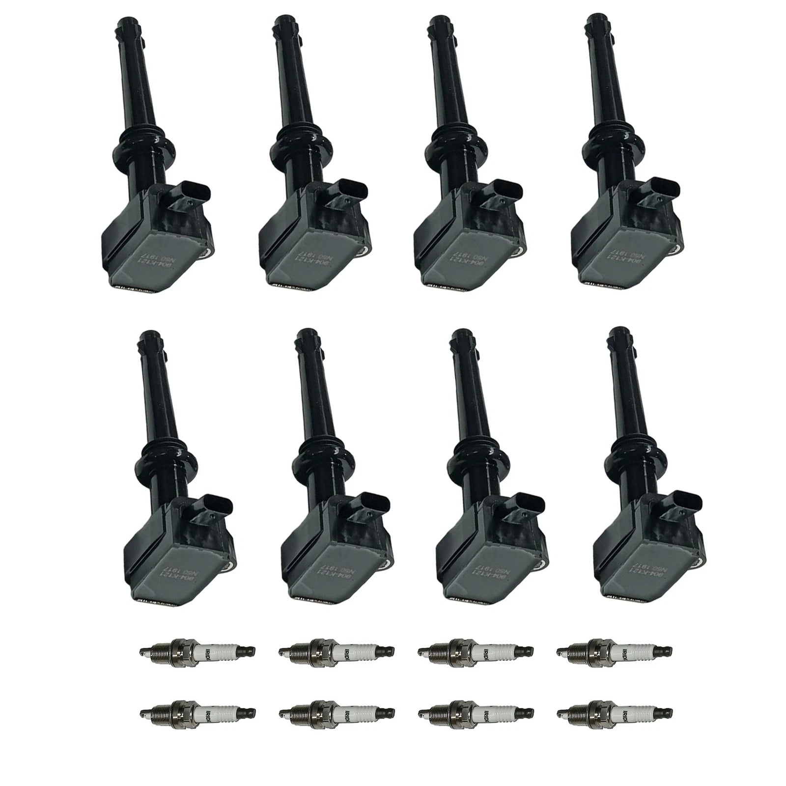 Set of 8 Ignition Coils & Spark Plugs for Land Rover LR4 Range Rover Sport (2010–2013)