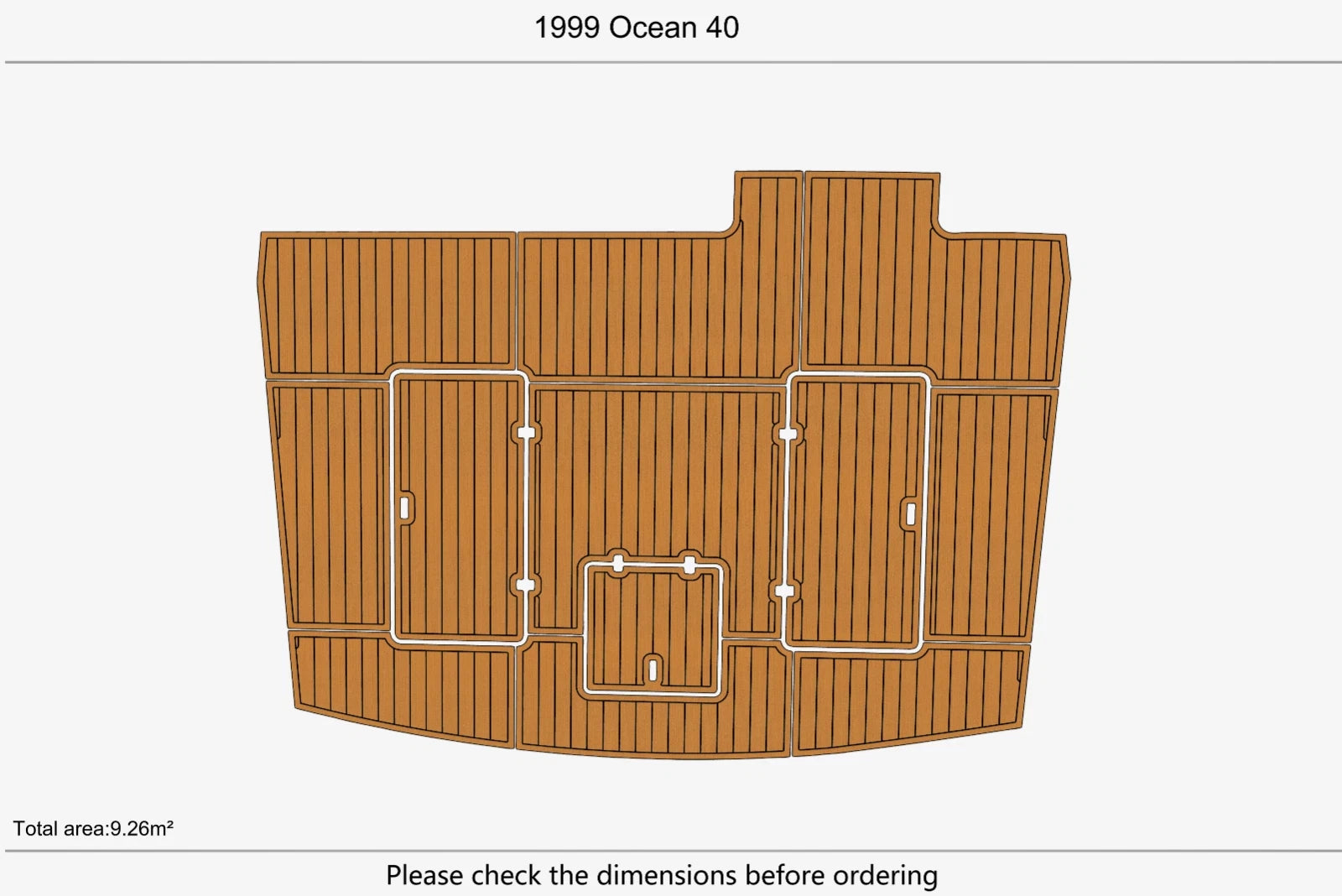 EVA Foam Teak Deck Flooring Mat for Ocean 40 Cockpit Boat (1999)