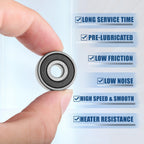 10 Pcs 6x19x6mm Double Rubber Seal Ball Bearings 626-2RS