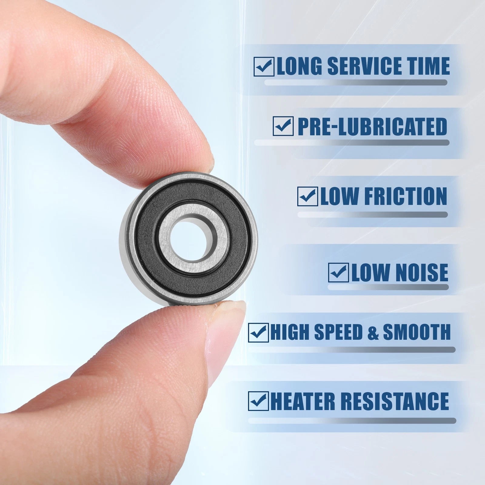 10 Pcs 6x19x6mm Double Rubber Seal Ball Bearings 626-2RS
