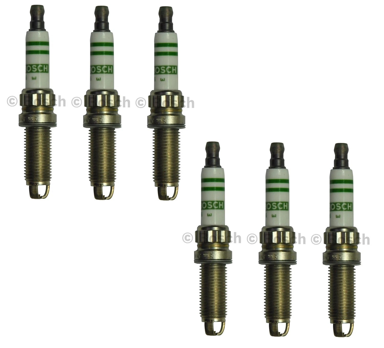 Set of 6 Spark Plugs for BMW F01 E60 E71 E89 E90 (Pre-Gapped, Bosch ZGR6STE2)