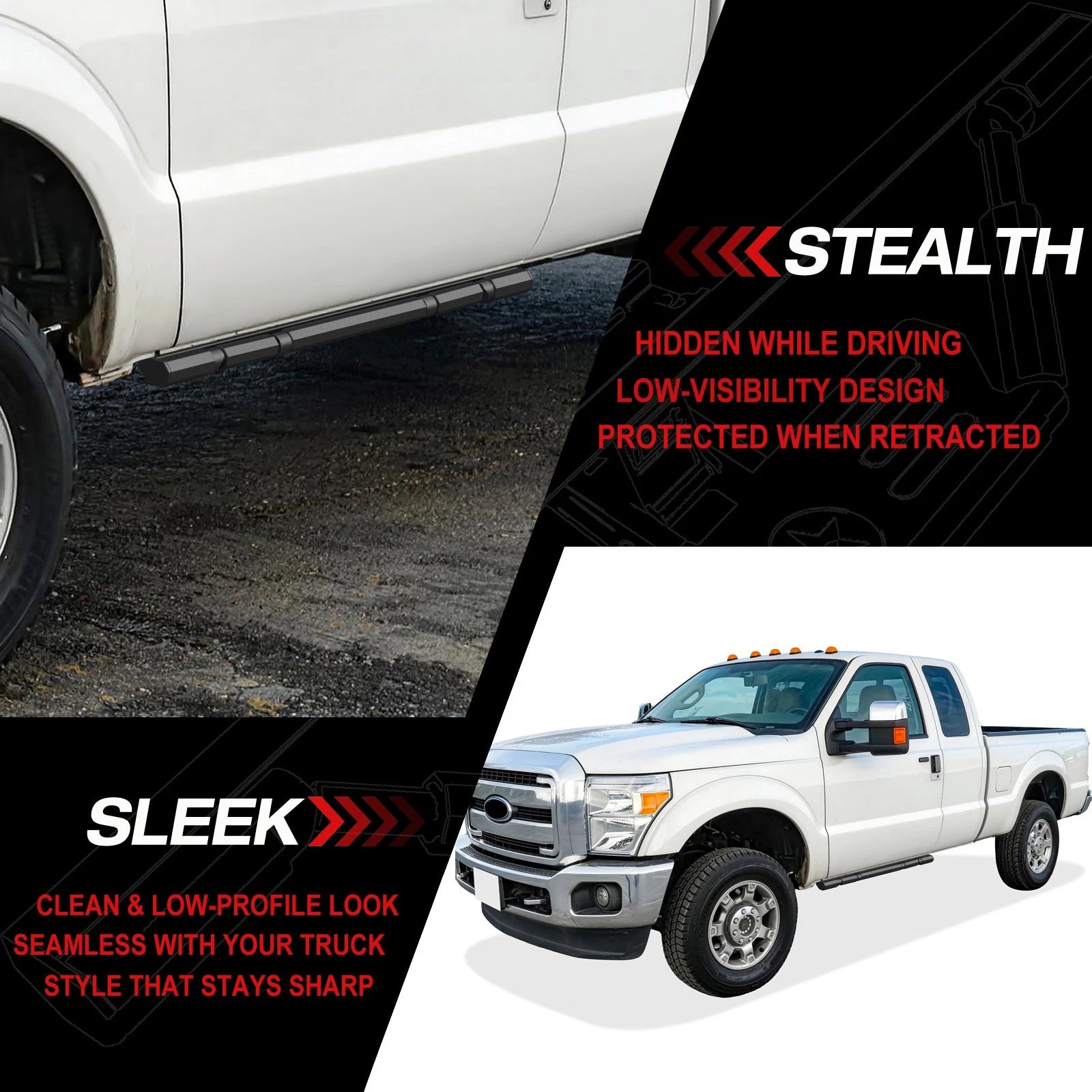 Power Drop Steps for Ford F250 F350 Super Duty (1999-2016)