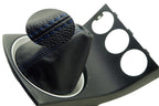 Shift Boot Cover for Nissan 350Z (2003–2008) Blue Stitch PVC Leather