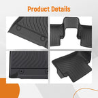 All Weather TPE Floor Mats for Mercedes-Benz C-Class (2022–2024) Black