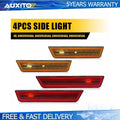 Set of 2 Amber Red Side Marker Lights for Dodge Challenger Charger (2008–2014)