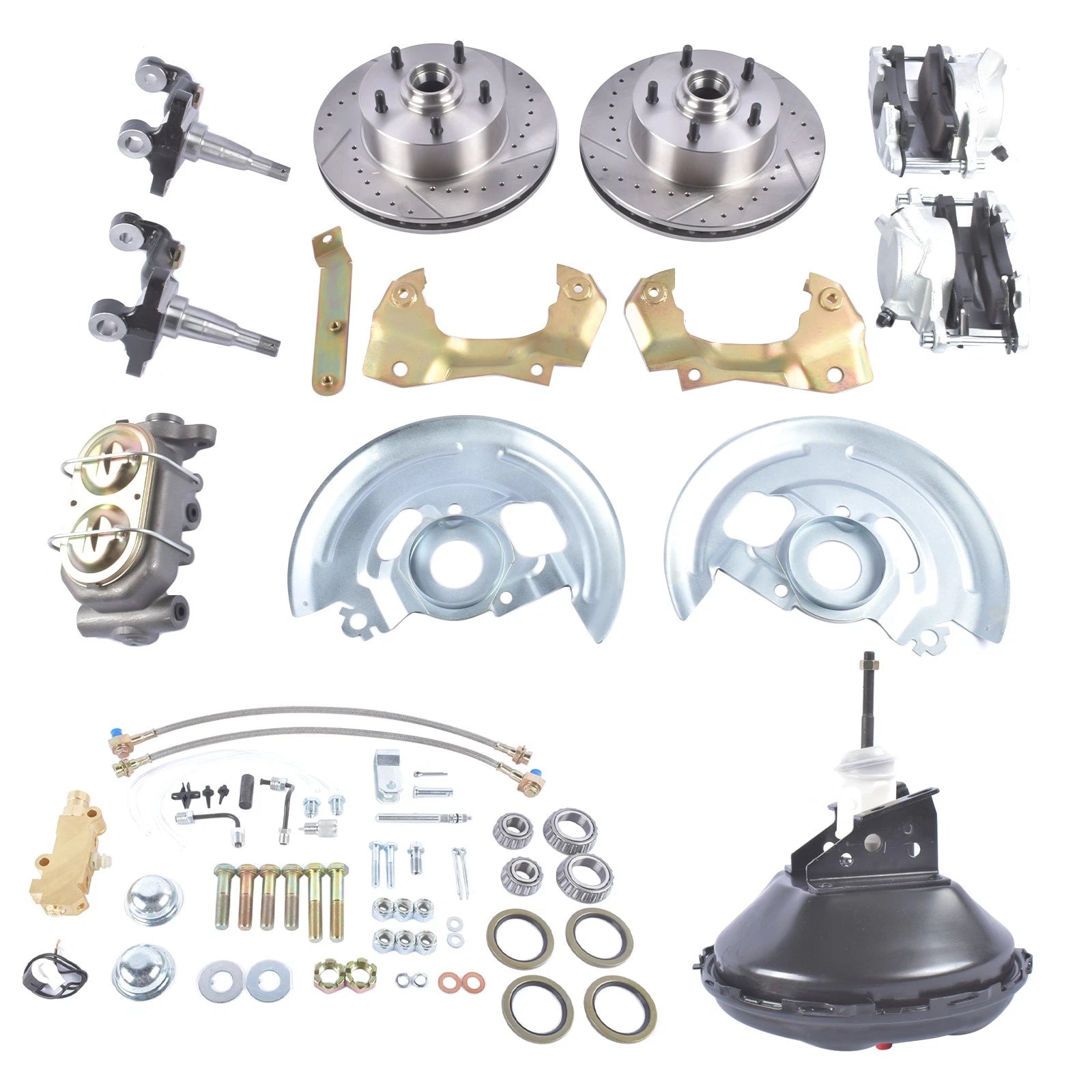 Disc Brake Conversion Kit for GM A (11" Cross Drilled & Slotted)