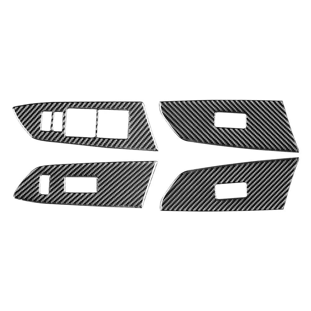 Door Window Lift Switch Cover Trim for Toyota Tundra (2014–2021) RHD Carbon Fiber