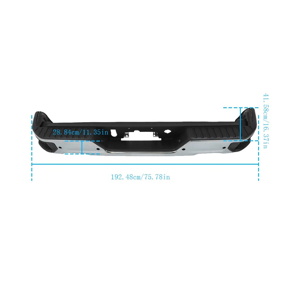 Steel Rear Bumper Assembly for Chevy Silverado GMC Sierra 1500 (2019-2023)