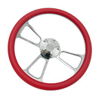 Billet Steering Wheel with Red Wrap and Chevy Bowtie Horn Button for Malibu (2013–2018)