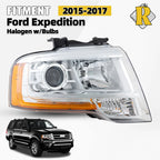 Halogen Headlight with Bulbs for Ford Expedition (2015–2017) Projector