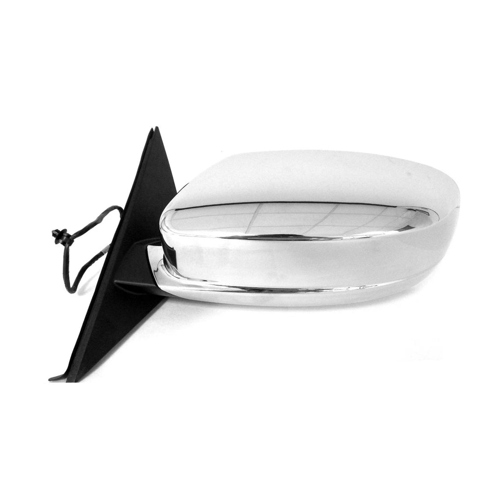 Replacement Chrome Driver Side Power Door Mirror w/Heated Glass w/o Memory