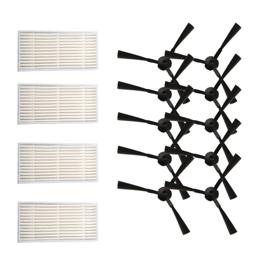 10pcs Side Brush & 4pcs Filter Mesh for Ariete Briciola 2711-2717 (2019)