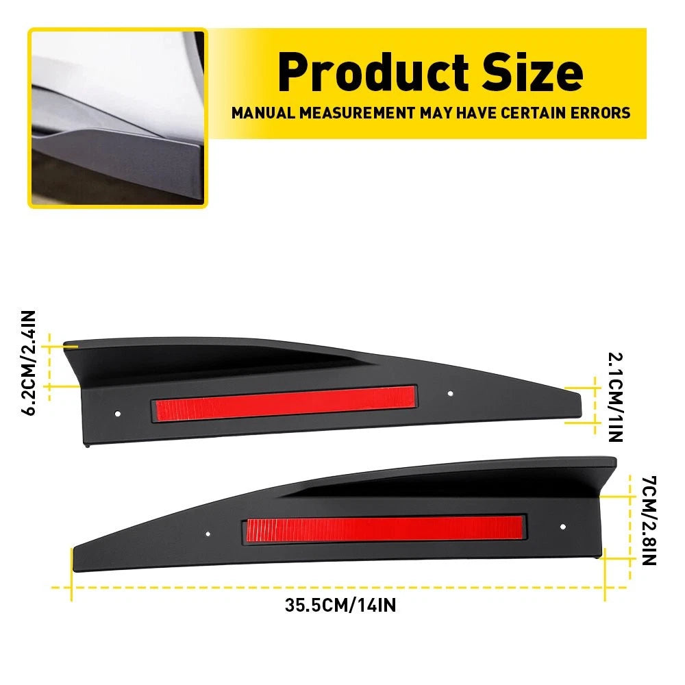 2PC Roush Side Skirts for Ford Mustang (2015–2023) - Matte Black with Winglet