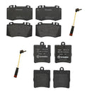 Set of 4 Brembo Low-Met Brake Pads with Sensors for Mercedes R171 SLK350 (2005–2011)