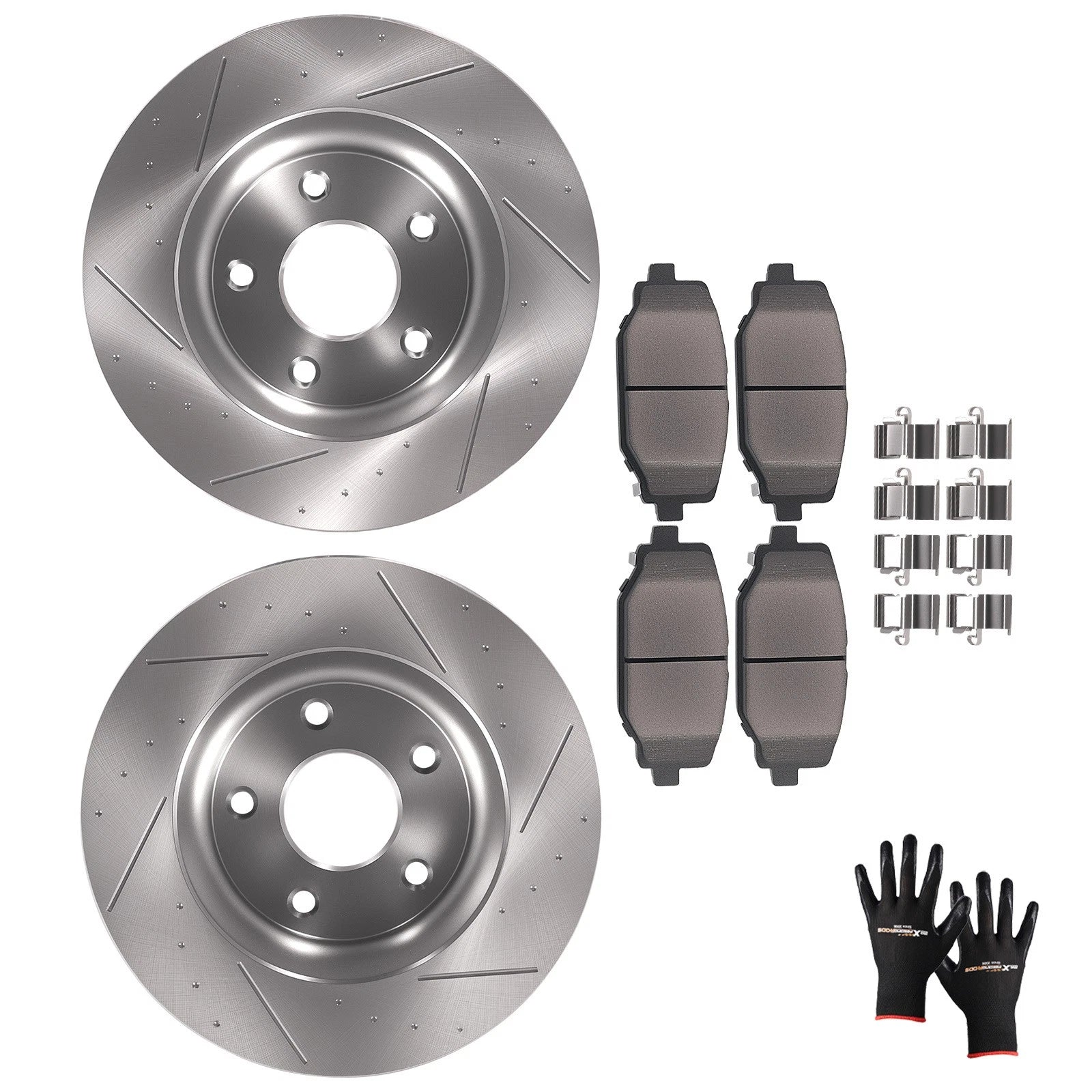 Rear Brake Rotors & Ceramic Pads Kit for Dodge Grand Caravan Journey (2012–2020)