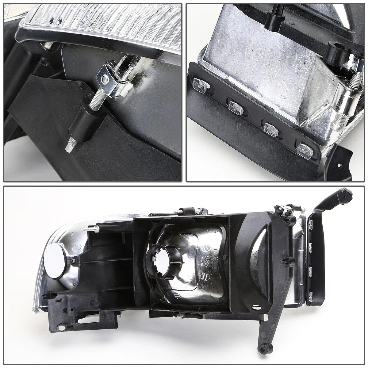 Left Side Chrome Headlight + Corner Lamp for Dodge Ram Pickup (1994–2002)