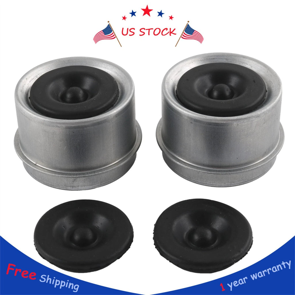 2X Trailer Axle Dust Cap Grease Cover for RV Camper (Universal Fit)