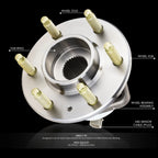 Wheel Bearing & Hub for Cadillac CTS SRX STS RWD (2004–2011) 6-Lug