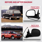 Set of 2 Power Side View Mirrors for Blazer Jimmy S10 Sonoma (1994–1997)