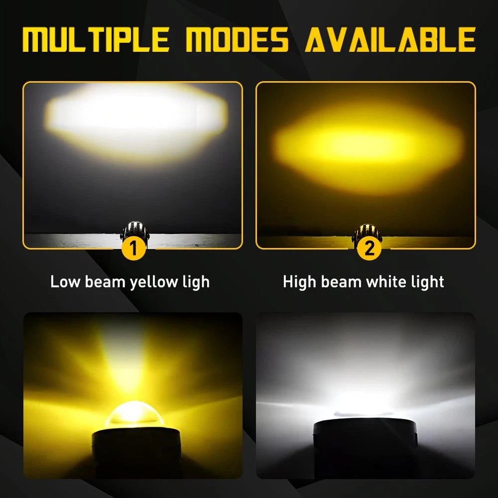 2X LED Spot Light Auxiliary Headlight Fog Lamp for Motorcycle
