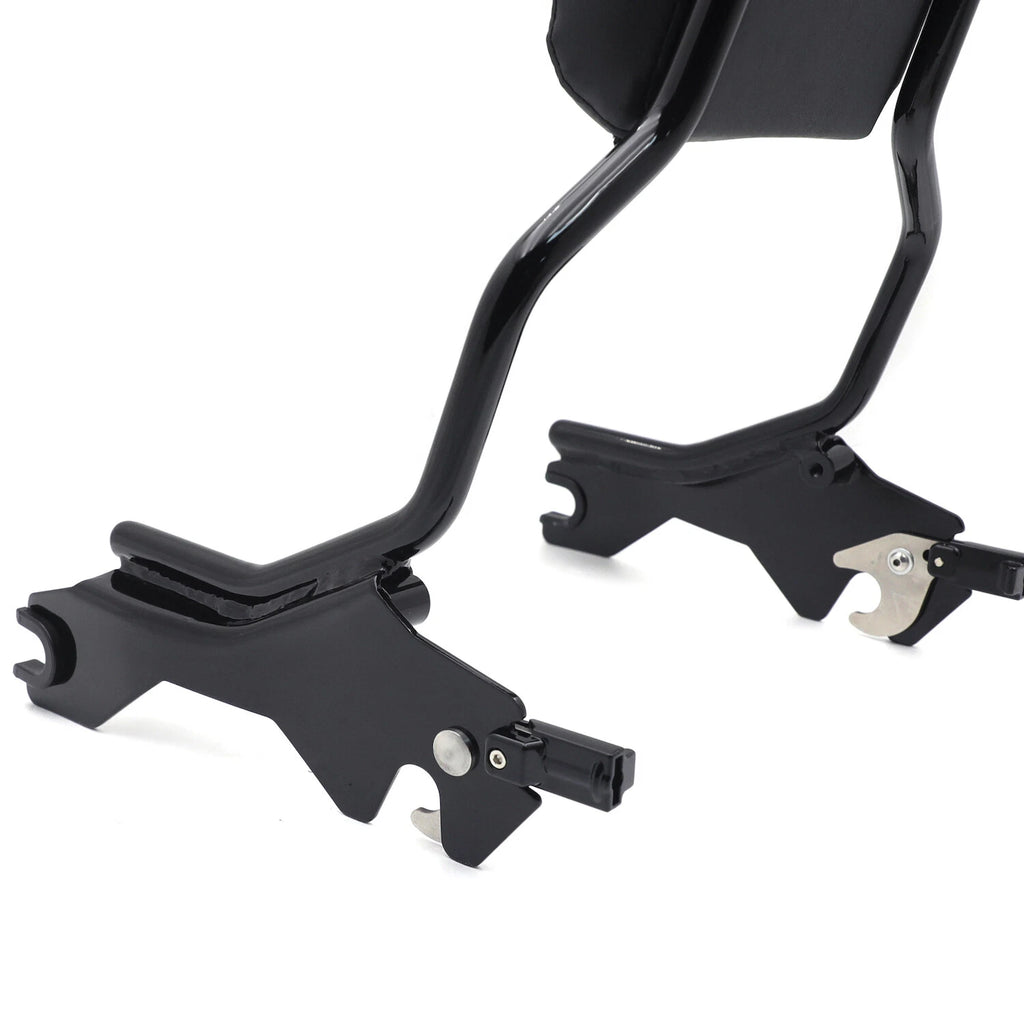 Black Passenger Sissy Bar Backrest for Harley Softail FXFB Fat Boy (2018–2023)